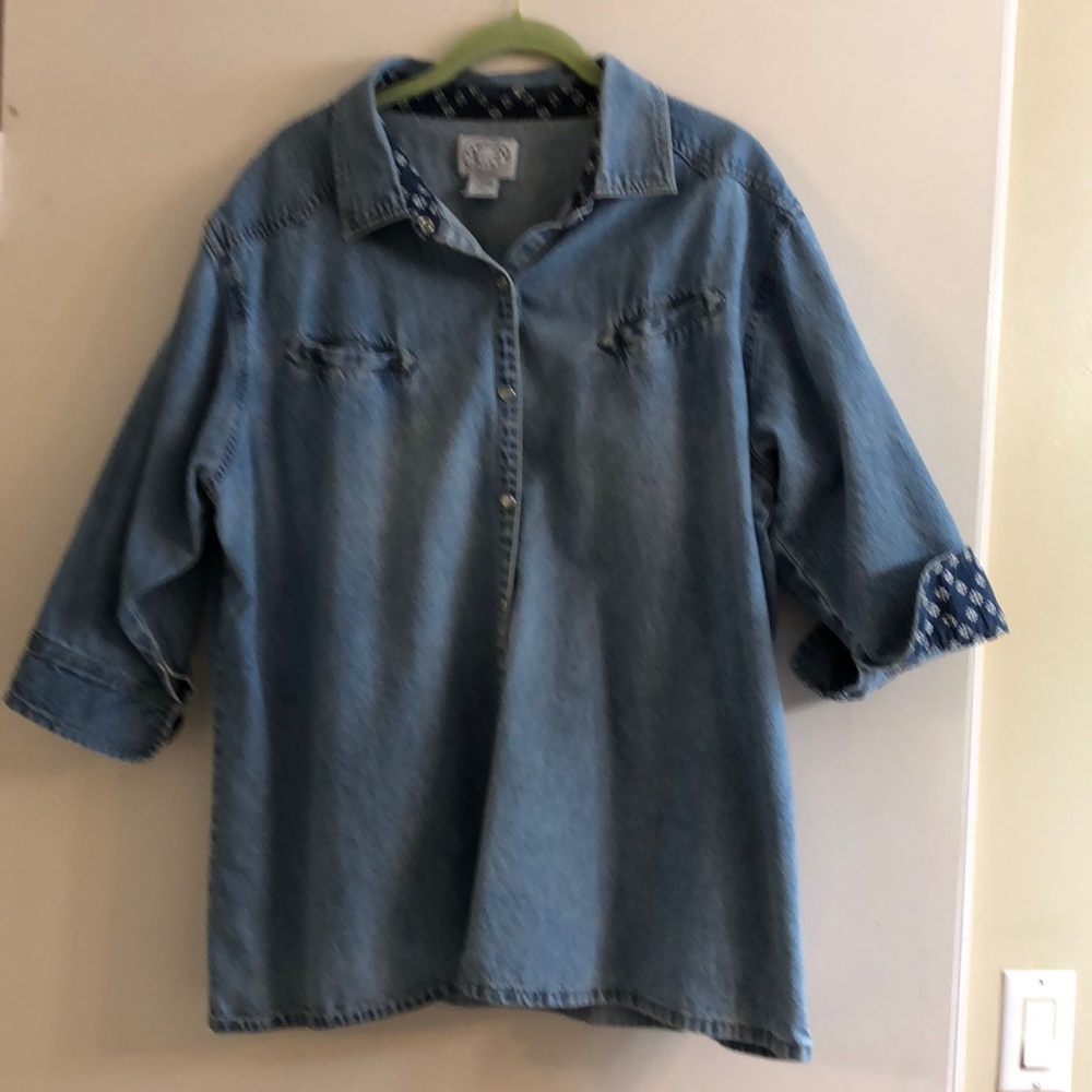 Carolina Blues denim shirt jacket